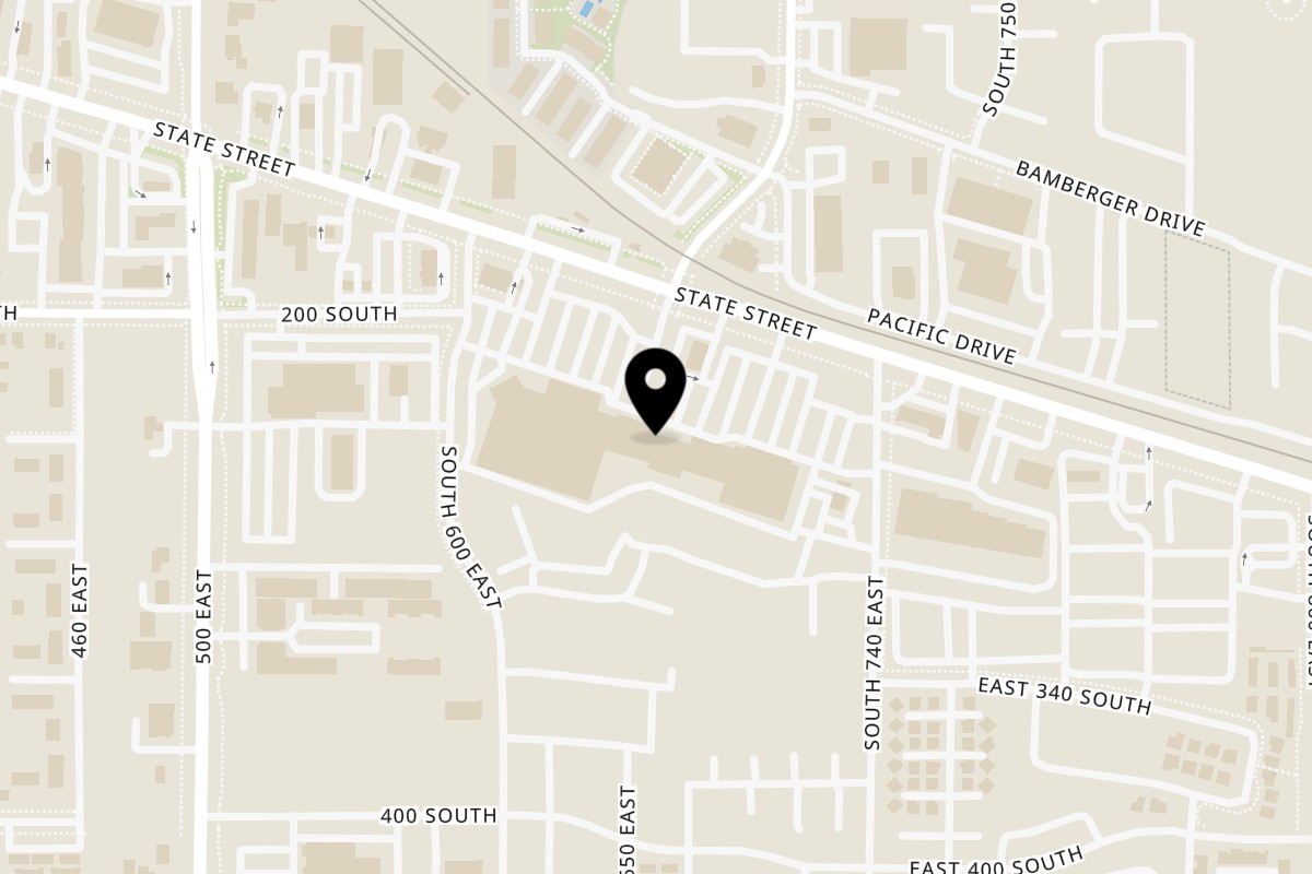 Map showing the location of Phaya Thai on 648 E State St Bldg F in American Fork
